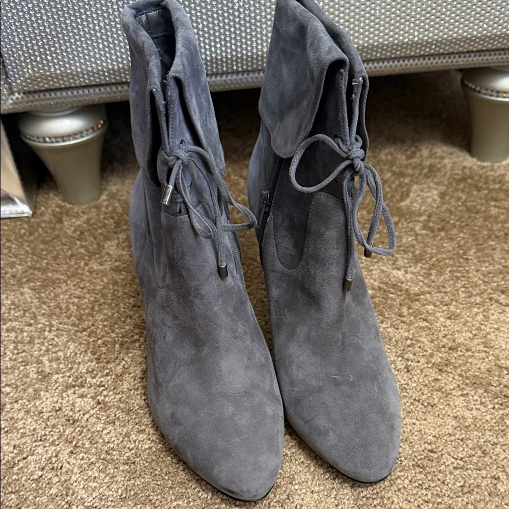Guess Charcoal Suede Ankle Booties